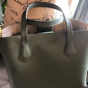 New No Tag QUINCE Italian Leather Small Triple Compartment Tote Purse